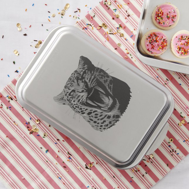 Leopard roaring attack head cake pan (In Situ)