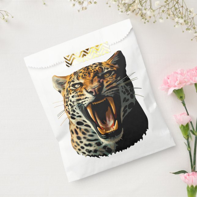 Leopard roaring attack head favor bag (Sealed)