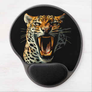Leopard roaring attack head gel mouse pad