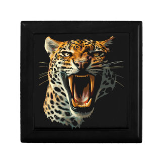 Leopard roaring attack head gift box