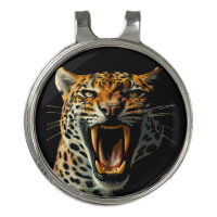 Leopard roaring attack head