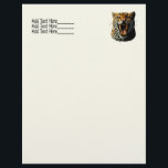 Leopard roaring attack head letterhead<br><div class="desc">Fierce Powerful Leopard Roaring attack portrait close up with long fangs. Original vector illustration isolated on white Copyright BluedarkArt TheChameleonArt.</div>