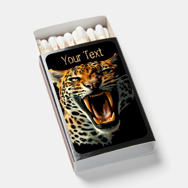Leopard roaring attack head matchboxes (Front Open)
