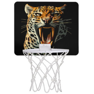 Leopard roaring attack head mini basketball hoop