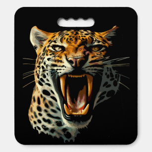 Leopard roaring attack head seat cushion