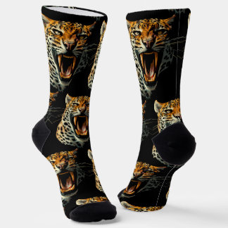 Leopard roaring attack head socks