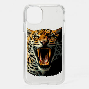 Leopard roaring attack head speck iPhone 11 case