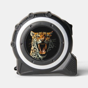 Leopard roaring attack head tape measure