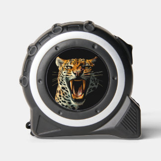 Leopard roaring attack head tape measure