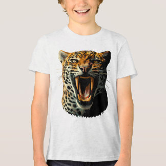Leopard roaring attack head Tri-Blend shirt