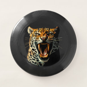 Leopard roaring attack head Wham-O frisbee