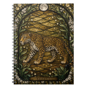 Leopard Rock Thicket Illumina Stained Glass Notebook