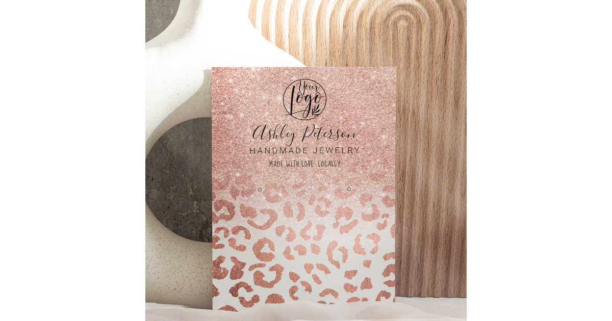 Blush Pink Arch Business Earring Display Card