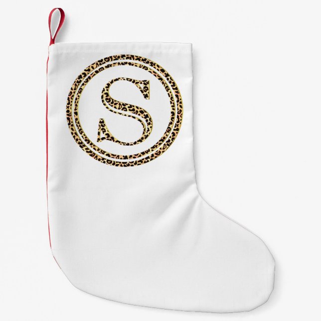 Leopard S Small Christmas Stocking (Front)