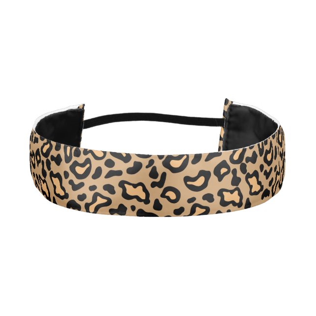 Leopard Satin Non-Slip Headband (Front)