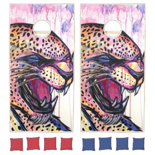 Leopard Scream  Cornhole Set