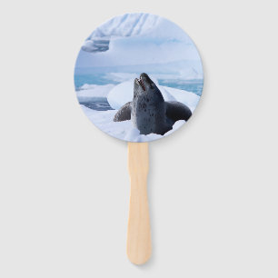 Leopard Seal Hand Fan