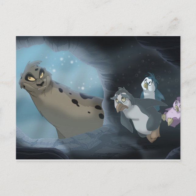 Leopard Seal Hunting Postcard (Front)