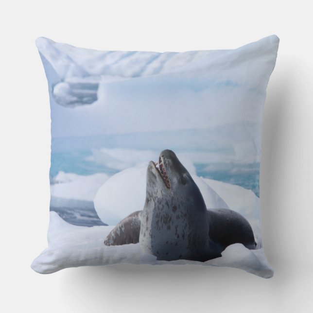 Leopard Seal Outdoor Pillow (Front)