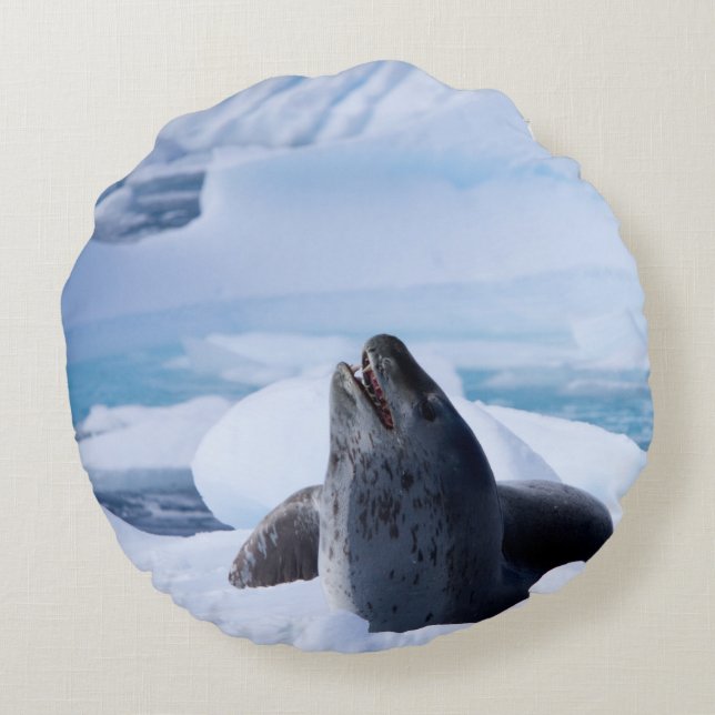 Leopard Seal Round Pillow (Back)