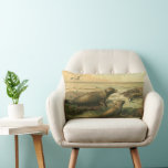 Leopard Seals, Vintage Aquatic Animals Marine Life Lumbar Pillow