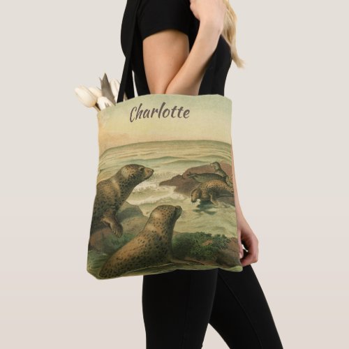 Leopard Seals Vintage Aquatic Animals Marine Life Tote Bag