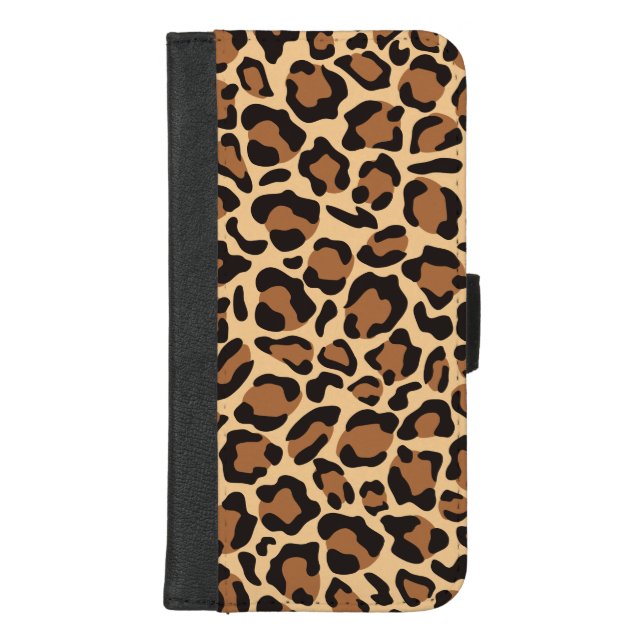 Leopard Seamless Pattern iPhone Wallet Case (Front)
