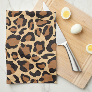 Leopard Seamless Pattern Kitchen Towel
