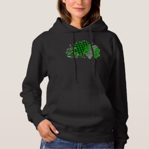 Leopard Shamrock Lucky Charm Men Women Irish St Pa Hoodie