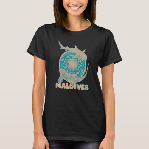 Leopard Shark Whitetip Reef Shark Maldives Diving T_Shirt