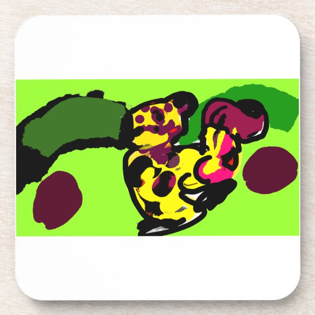 Leopard shine  beverage coaster (Front)