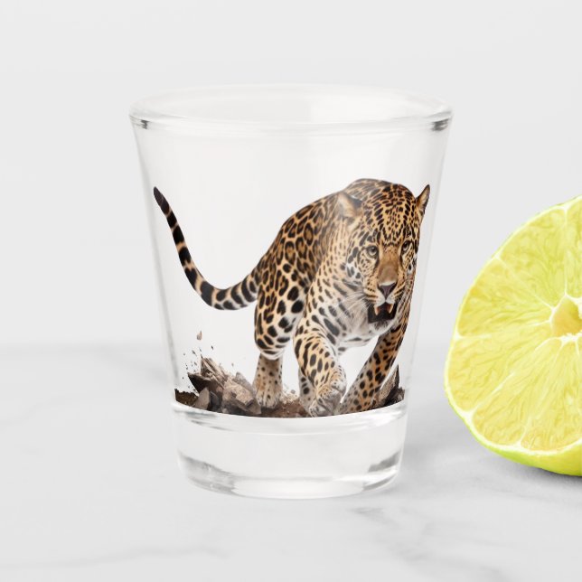 Leopard Shot Glass (Front)