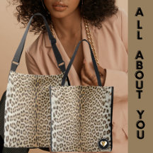 LEOPARD SHOULDER TOTE