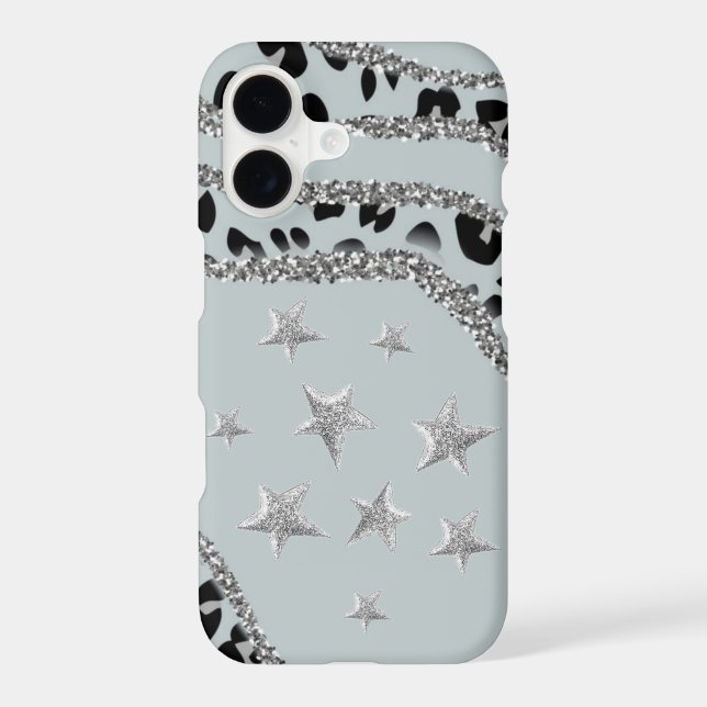 Leopard-silver iPhone / iPad Cover (Back)