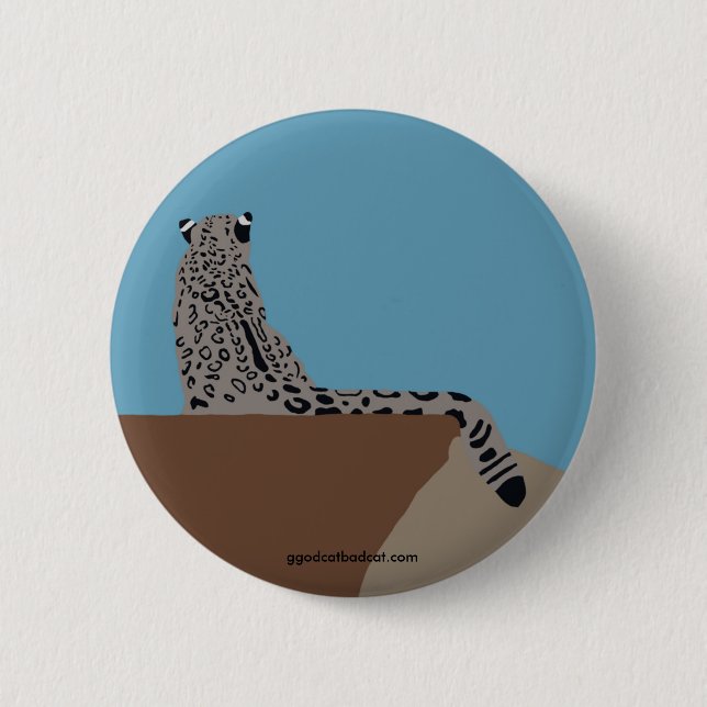 Leopard Sitting Button (Front)