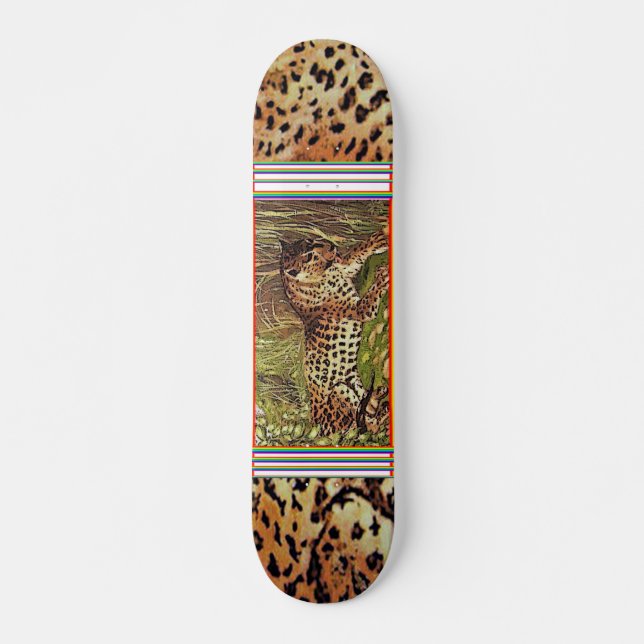 leopard sk.1 skateboard deck (Front)