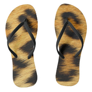 Leopard Skin Animal Print Flip Flops