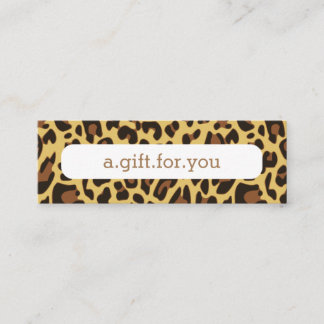 Leopard Skin Animal Print Pattern Discount Gift Mini Business Card