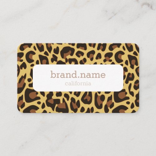 Leopard Skin Animal Print Pattern Modern Design Business Card