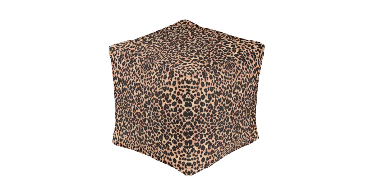 Leopard Skin Animal Print Pouf Zazzle