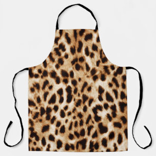 Leopard Skin, Authentic Wildlife Pattern. Apron