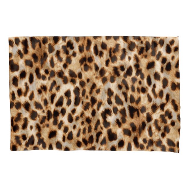 Leopard Skin, Authentic Wildlife Pattern. Pillow Case (Front)