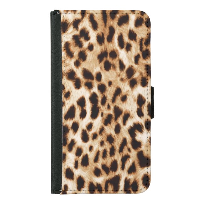 Leopard Skin, Authentic Wildlife Pattern. Samsung Galaxy Wallet Case (Front)