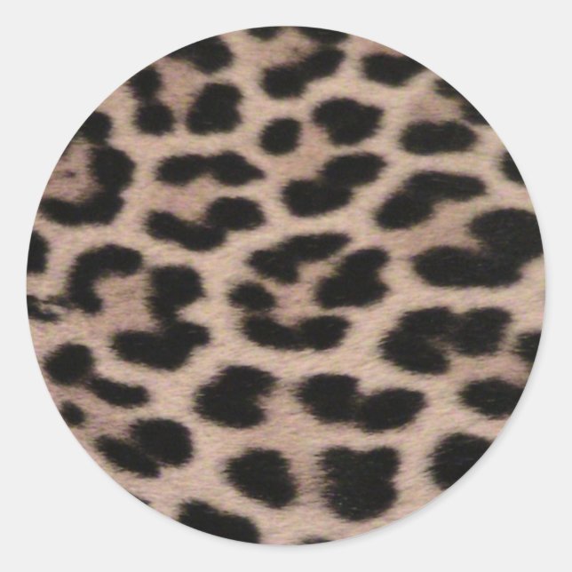 Leopard Skin background Classic Round Sticker (Front)