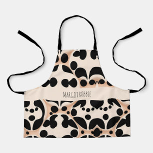 Leopard skin Beige Floral Modern Mosaic Pattern Apron
