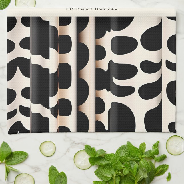 Leopard skin Beige Modern Pattern Kitchen Towel (Folded)