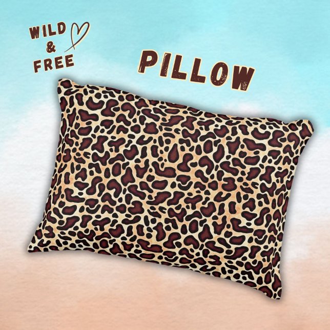 Leopard Skin Brown Cream Pattern -  Accent Pillow (Creator Uploaded)