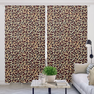 Leopard Skin Brown Cream Pattern - Blackout Curtains