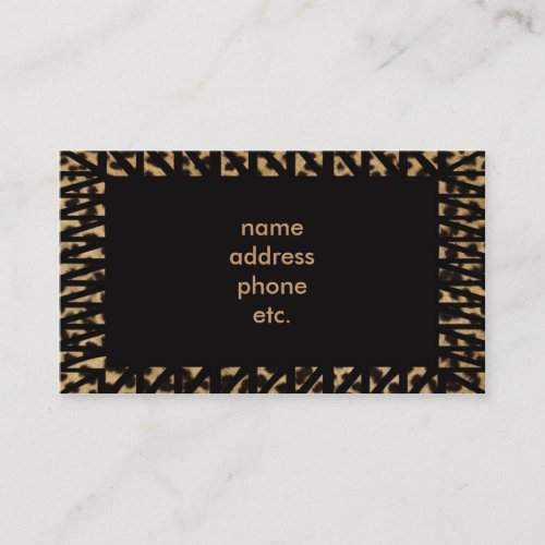 leopard skin  business card