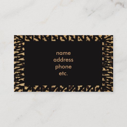 Customizable leopard skin  business card